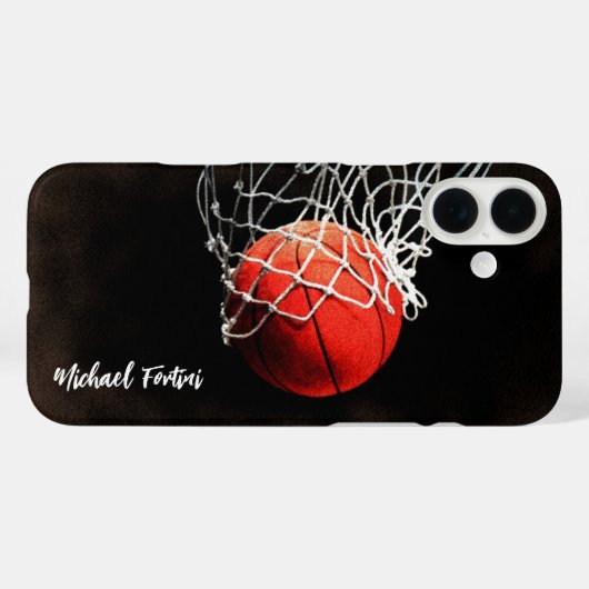 Basketbal Jouw naam Persoonlijke informatie Case-Mate iPhone Case (Achterkant (horizontaal))