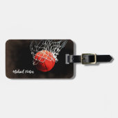 Basketbal Jouw naam Persoonsgegevens Adres Bagagelabel (Voorkant horizontaal)