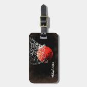 Basketbal Jouw naam Persoonsgegevens Adres Bagagelabel (Voorkant verticaal)