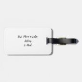 Basketbal Jouw naam Persoonsgegevens Adres Bagagelabel (Achterkant horizontaal)