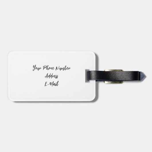 Basketbal Jouw naam Persoonsgegevens Adres Bagagelabel (Achterkant horizontaal)