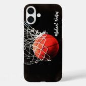 Basketbal Jouw naam Persoonsgegevens Adres Case-Mate iPhone Case (Achterkant)
