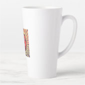 Basketbal Jouw naam Pop Art Latte Mok (Rechts)