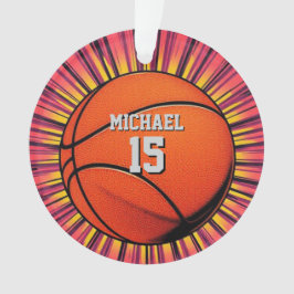 Basketbal Jouw naam Pop Art Ornament