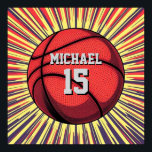 Basketbal Jouw naam Pop Art Poster<br><div class="desc">Digitale sportartikelen en -Afbeeldingen - We houden van Basketball - Amerikaanse populaire sport</div>