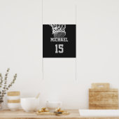 Basketbal Jouw Naam Poster (Keuken)