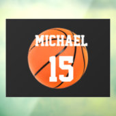 Basketbal Jouw Naam Raamsticker (Vel 3)