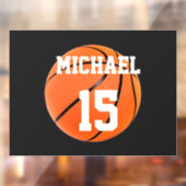 Basketbal Jouw Naam Raamsticker (Vel 2)