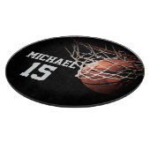 Basketbal Jouw Naam Snijplank (Hoek)