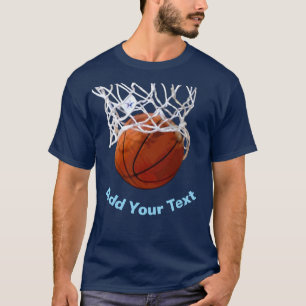 Basketbal Jouw Naam Tekst Bericht Slogan Aangepast T-shirt