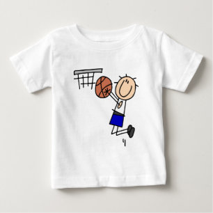 Basketbal Jump Shot Blauwe T-shirts en Cadeaus