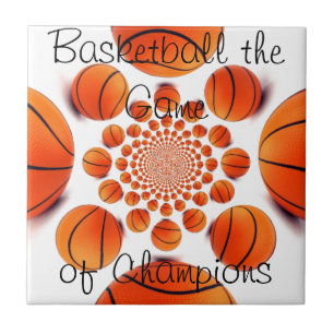 Basketbal Kaleidoscoop Art Print Tegeltje