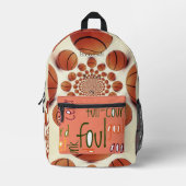 Basketbal Kaleidoscoop Spel van Kampioenen Bedrukte Rugzak (Voorkant)