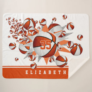 Basketbal kamer Decor Meisjes Sporten Star sinaasa Sherpa Deken