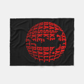 Basketbal kampioen basketbalspeler fans retro fleece deken (Voorkant (Horizontaal))