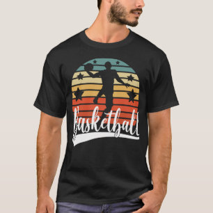 Basketbal kampioen basketbalspeler fans retro t-shirt
