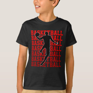 Basketbal kampioen basketbalspeler fans retro t-shirt