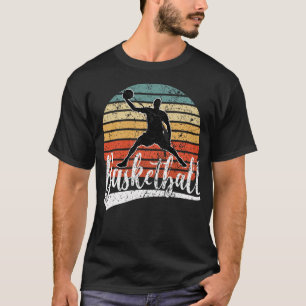 Basketbal kampioen basketbalspeler fans retro t-shirt