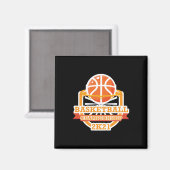 Basketbal Kampioenschap Vintage Magneet (Voorkant / Achterkant)