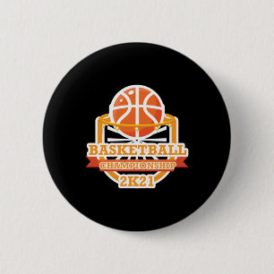 Basketbal Kampioenschap Vintage Ronde Button 5,7 Cm