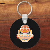 Basketbal Kampioenschap Vintage Sleutelhanger (Voorkant)