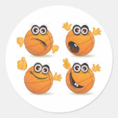 Basketbal Karakters Stickers (Voorkant)