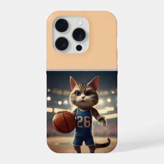 Basketbal Kat, iPhone Hoesje (Achterkant)