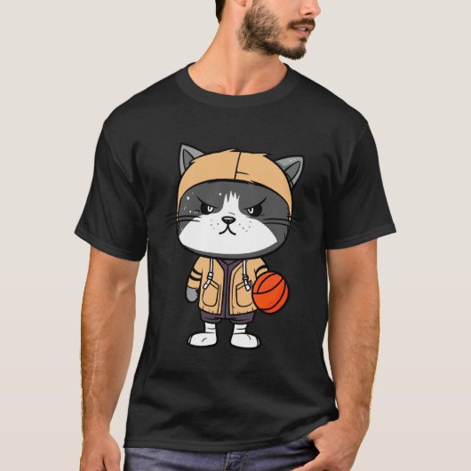 Basketbal Katten T-shirt (Voorkant)