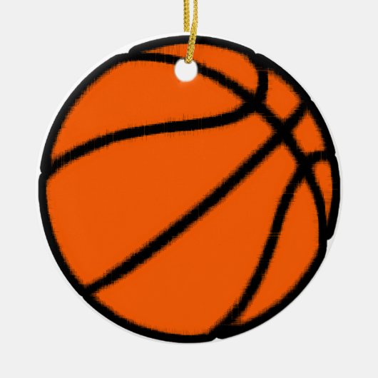 basketbal keramisch ornament (Voorkant)