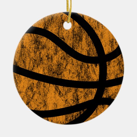 basketbal keramisch ornament (Voorkant)