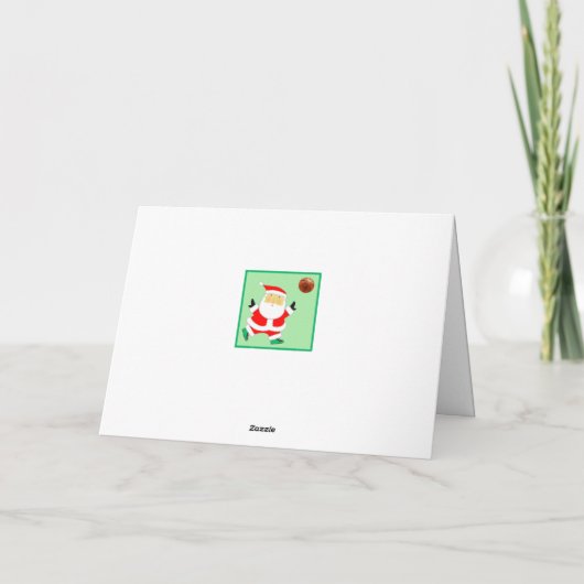 Basketbal Kerst Briefkaarten (Achterkant)