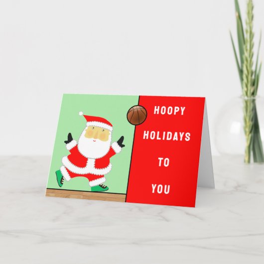 Basketbal Kerst Briefkaarten (Voorkant)