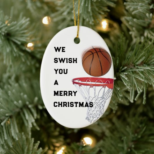 Basketbal Kerst Collectie Keramisch Ornament (Boom)