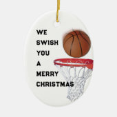 Basketbal Kerst Collectie Keramisch Ornament (Voorkant)