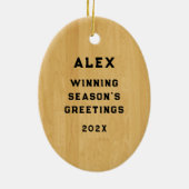 Basketbal Kerst Collectie Keramisch Ornament (Achterkant)