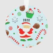 Basketbal Kerst Collectie Ornament (achterkant)