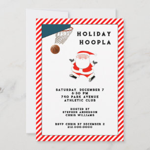 Basketbal Kerst Feestje Kaart