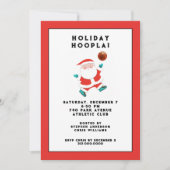 Basketbal Kerst Feestje Kaart (Voorkant)