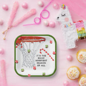Basketbal Kerst Feestje Papieren Bordje (Feest)