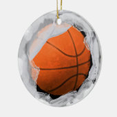 Basketbal Kerst Geschenk Keramisch Ornament (Links)