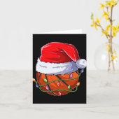 Basketbal Kerst Jongens Kleding, Grappige Kerstman Kaart (Gele Bloem)