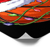 Basketbal Kerst Jongens Kleding, Grappige Kerstman Poster (Hoek)