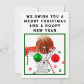 Basketbal Kerst Kaarten (Voorkant)