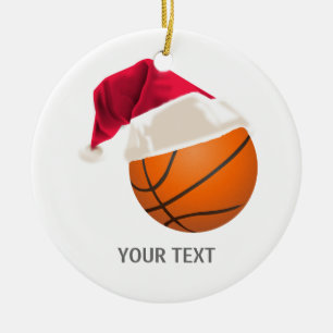 basketbal kerst keramisch ornament