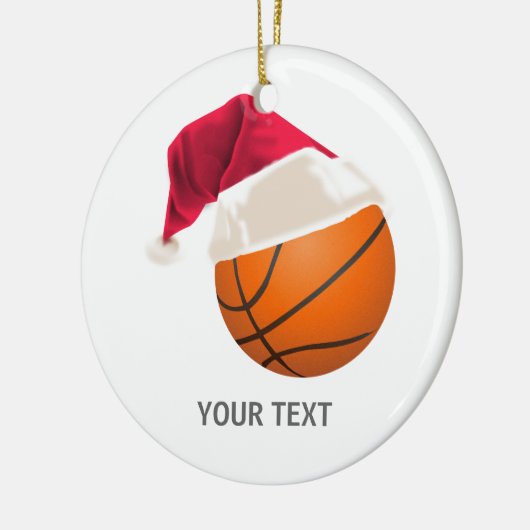 basketbal kerst keramisch ornament (Links)