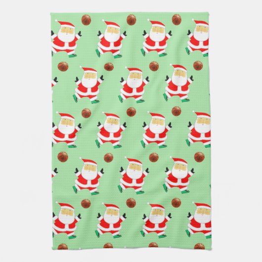 Basketbal Kerst Keuken Handdoek (Verticaal)