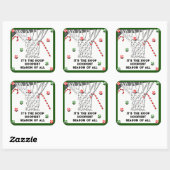 Basketbal Kerst Klassieker Ronde Sticker (Vel)