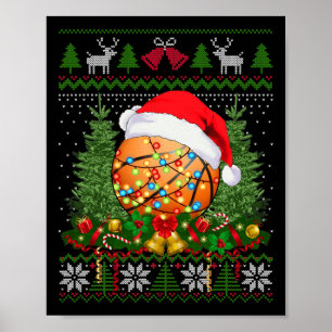 Basketbal Kerst Lelijke Familie Cadeaus Sport Love Poster