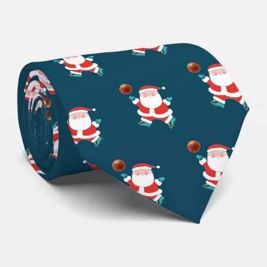 Basketbal Kerst Nieuwigheid Stropdas (Opgerold)