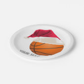 basketbal kerst papieren bordje (Gekanteld)